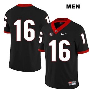 Men's Georgia Bulldogs NCAA #16 John Seter Nike Stitched Black Legend Authentic No Name College Football Jersey BYM5054RP
